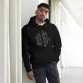ABASOR unisex hoodie in black, front