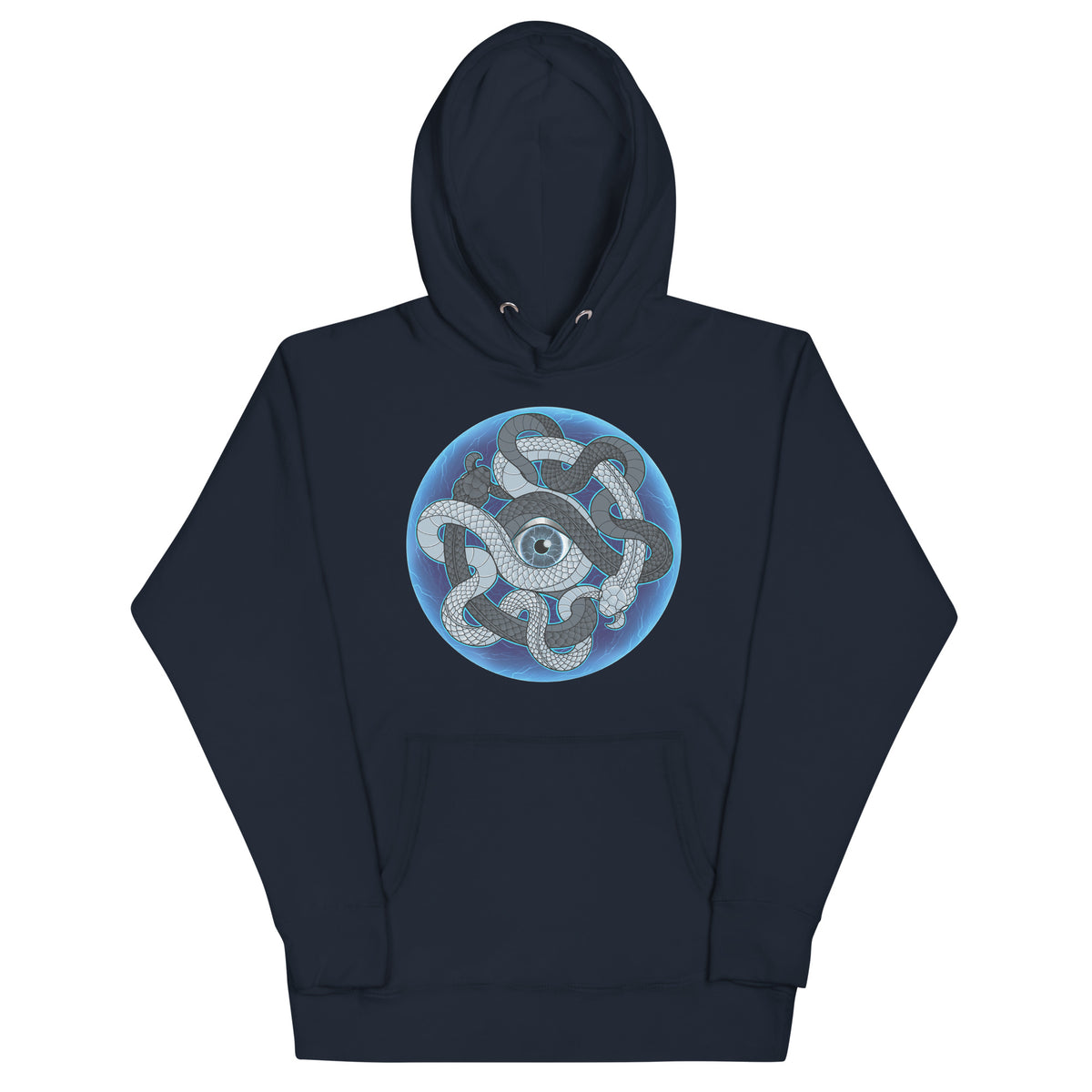ABASOR navy unisex hoodie, front