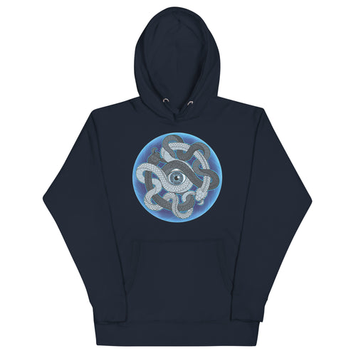 ABASOR navy unisex hoodie, front