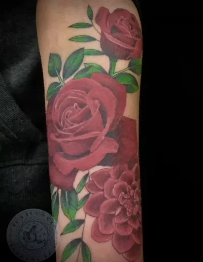 Roses are Red Tattoo by Forrest Lang